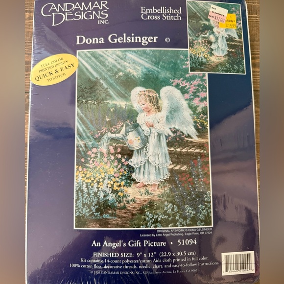 Vintage Retired Dona Gelsinger An Angel's Gift Cross Stitch Kit - Picture 1 of 3